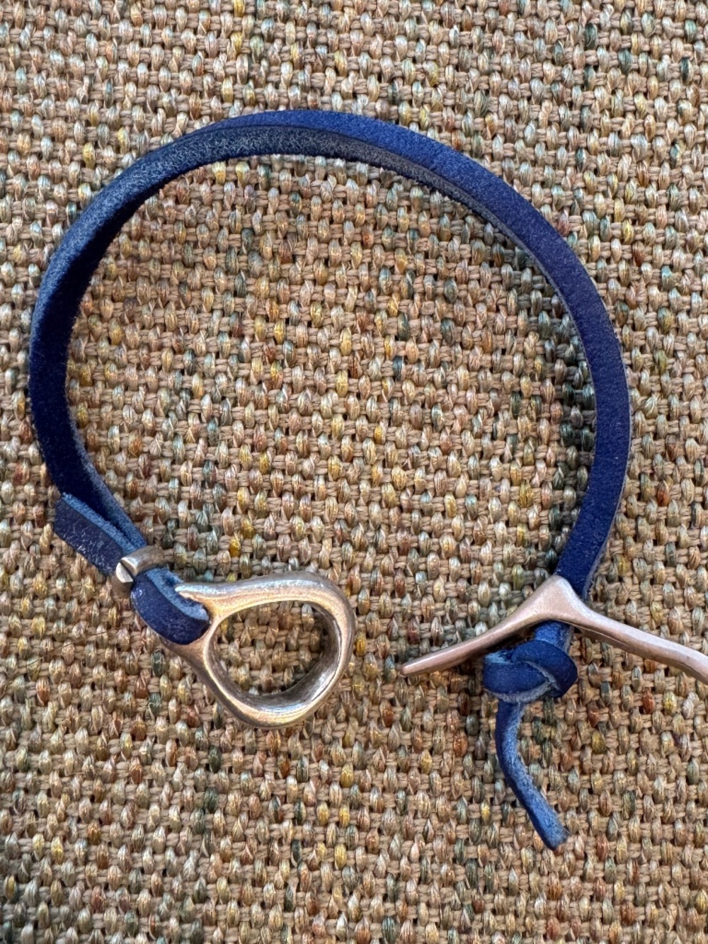 Jill Platner Blue Rawhide Bracelet